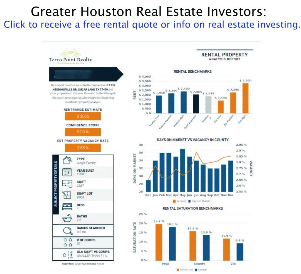 Free Greater Houston rental quote for residential owners and investors